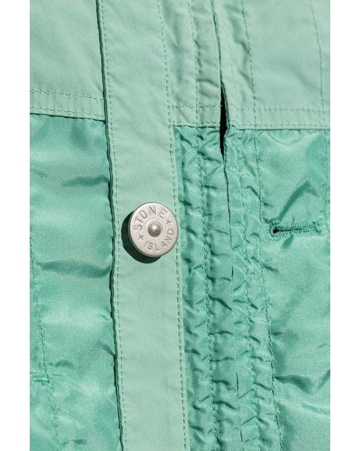 Stone Island Green Hooded Jacket for men