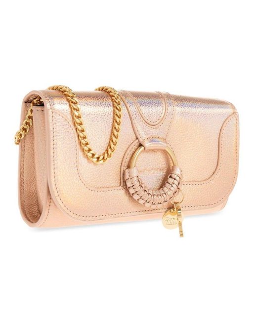 See By Chloé Pink Hana Braid-detailed Wallet On Chain