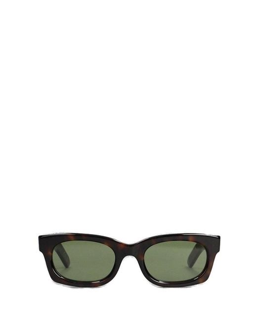 Retrosuperfuture Green Rectangle Frame Sunglasses