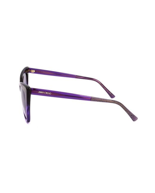 Jimmy Choo Purple Lucine Cat-eye Frame Sunglasses