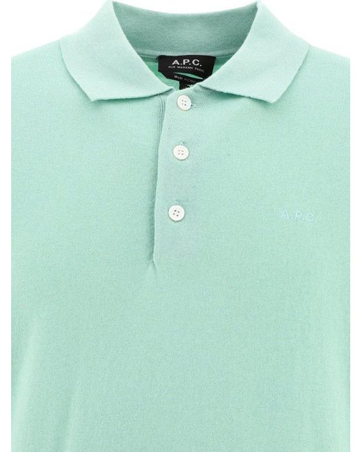 A.P.C. Green "gregory" Polo Shirt for men