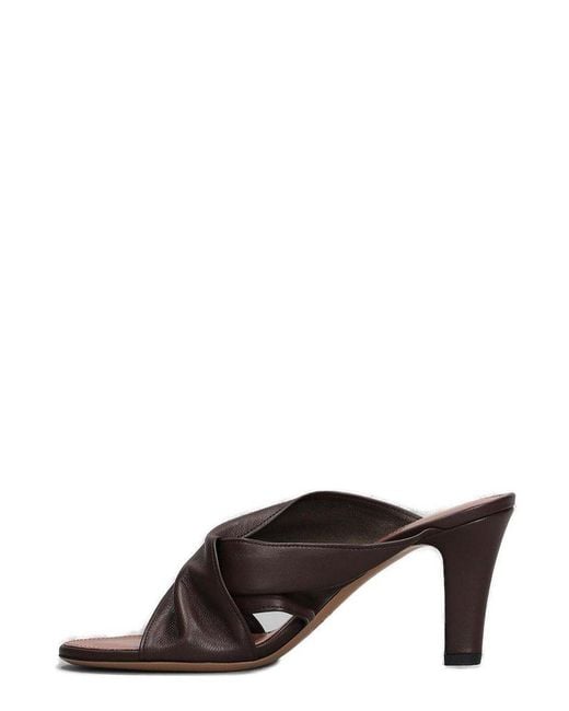 Paris Texas Black Maria Ruched Mules