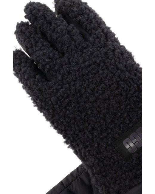 Ugg Black Drawstring Trim Gloves