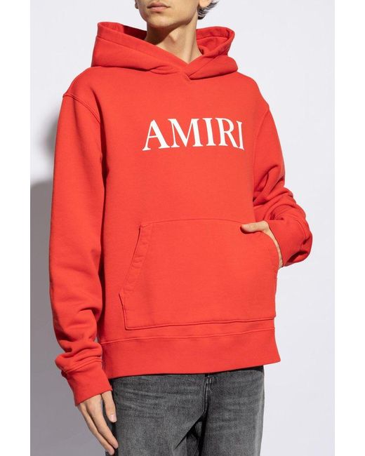 Amiri Red Hoodie With Logo, for men