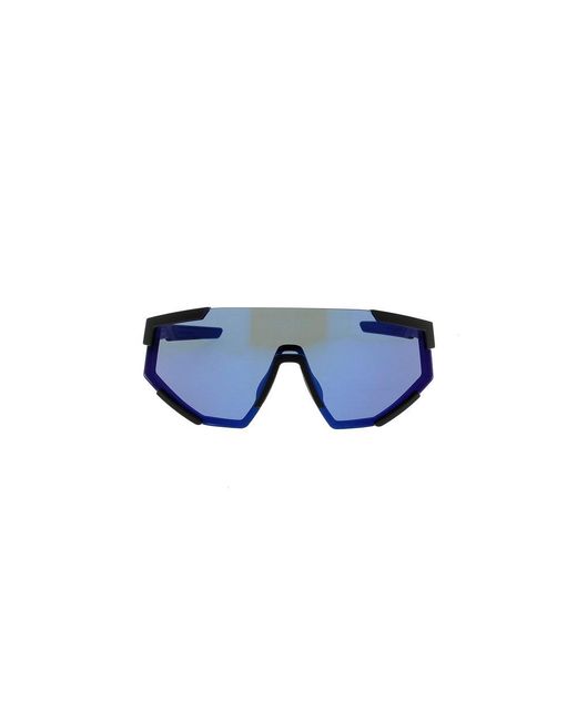 Prada Blue Irregular Frame Sunglasses for men