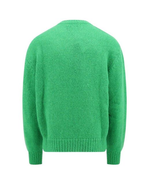 Represent Green Long Sleeved Crewneck Knitted Jumper for men