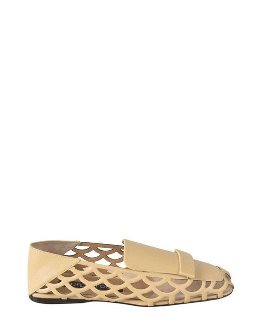 Sergio Rossi Natural Sr1 Mermaid Cut-Out Loafers