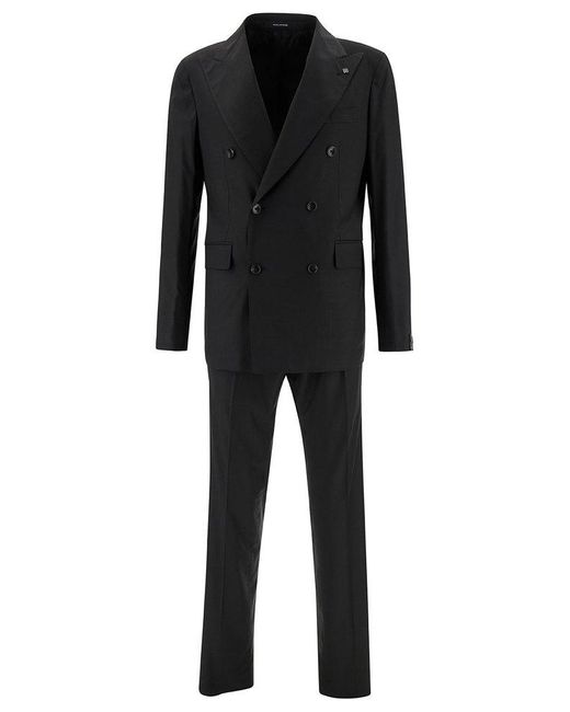 Tagliatore Black Double-breasted Two-set Suit Set for men