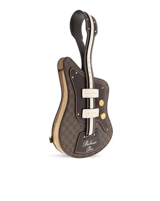 Balmain White 'guitar' Shoulder Bag,