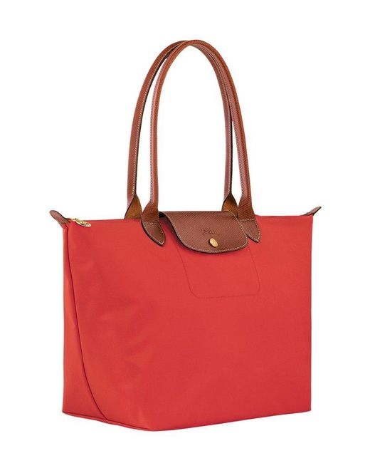 ★人気★ Longchamp Le Pliage Filet Top Handle Bag Red Le Pliage Filet le-pliage Longchamp | le-pliage-by