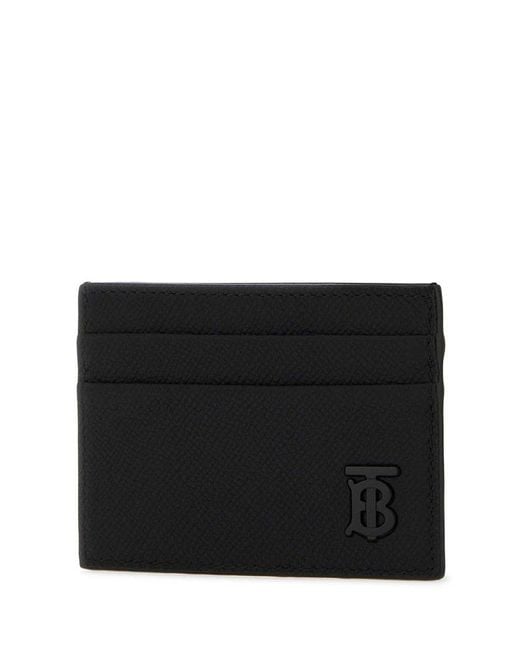 Burberry Black Leather Card Holder for men