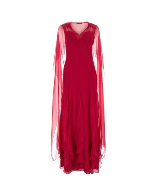Alberta Ferretti Red Long Dresses