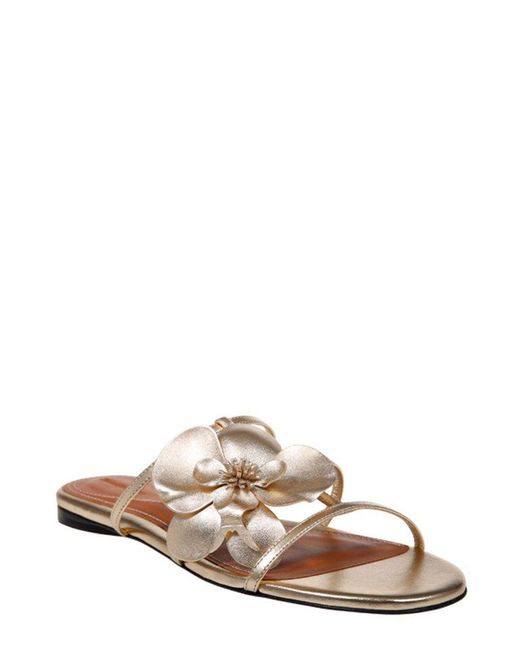 Zimmermann Metallic Asymmetric Orchid Flower Slides