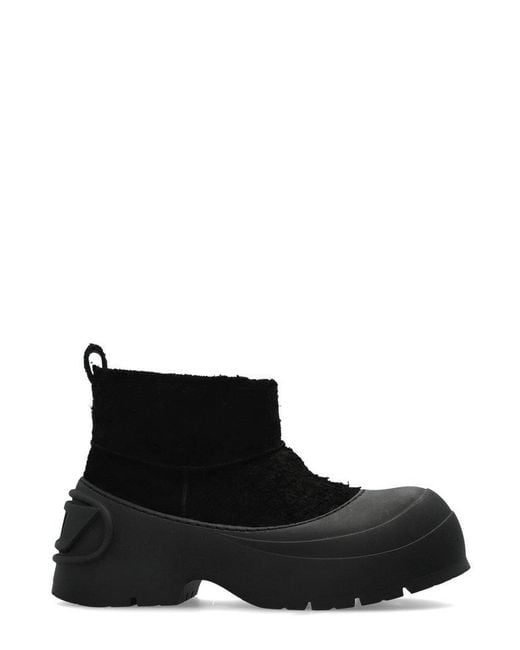 DIESEL Black Chunky Ankle Boots for men