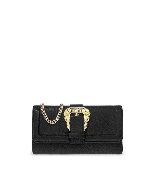 Versace Jeans Black Wallet With Chain