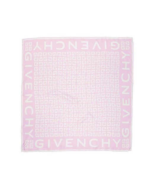 Givenchy Pink 4g Motif Square Twill