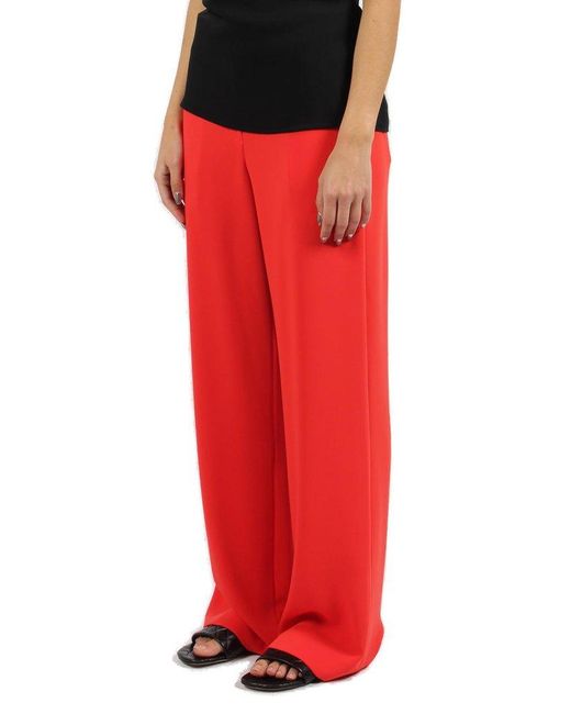 P.A.R.O.S.H. Red Panty Wide Leg Trousers