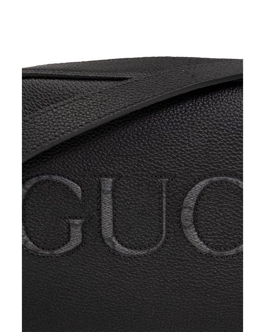 Gucci Black Shoulder Bag With Logo, for men