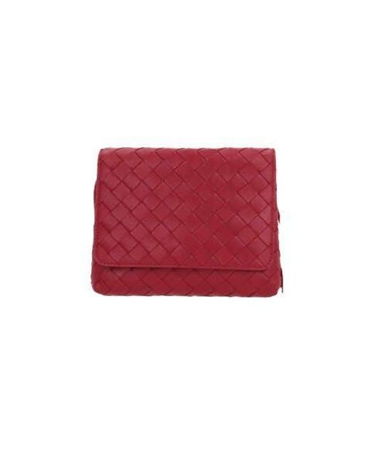 Bottega Veneta Mini Intrecciato Crossbody Bag in Red | Lyst UK