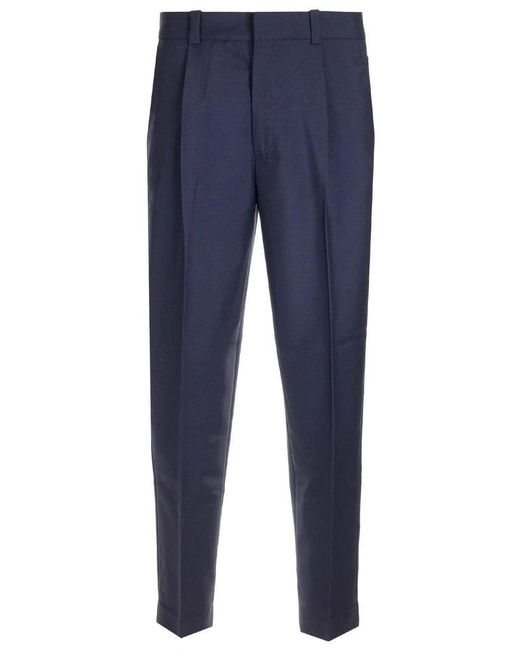 Acne Blue Tailored Straight-leg Trousers for men