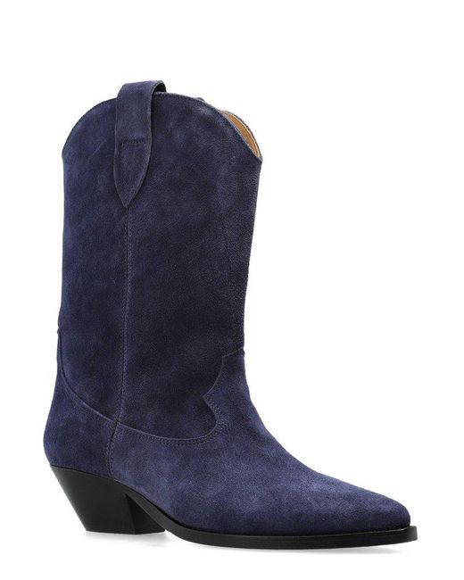 Isabel Marant Blue Duerto Pointed-Toe Cowboy Boots