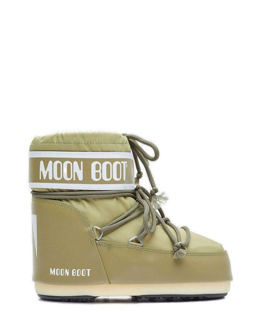 Moon Boot Green Low Lace-up Boots