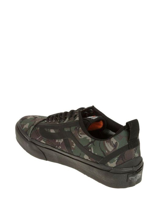 Vans Black Camouflage-print Lace-up Sneakers for men
