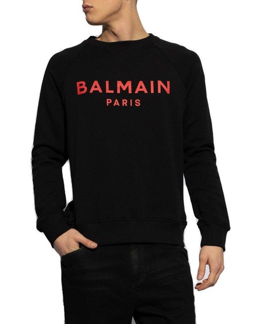 Balmain Black Sweatshirt With Logo, ' for men