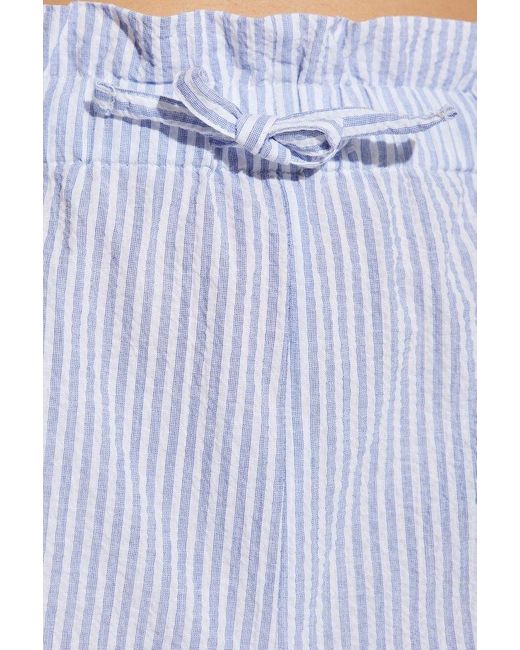 Woolrich Blue Striped Pattern Shorts