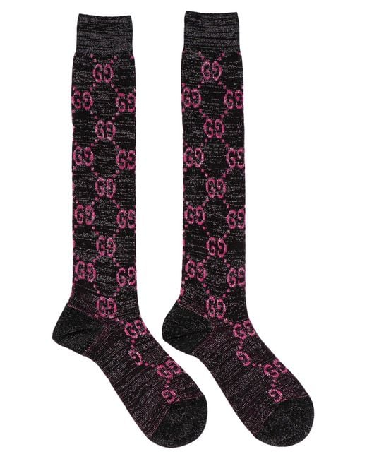 Gucci Black GG Supreme Mid-calf Socks