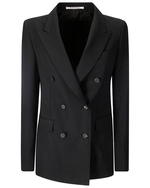 Tagliatore Black J-Parigi 10 B Double-Breasted Tailored Blazer