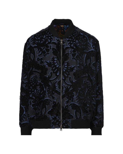 Etro Floral Jacquard Bomber Jacket for Men | Lyst