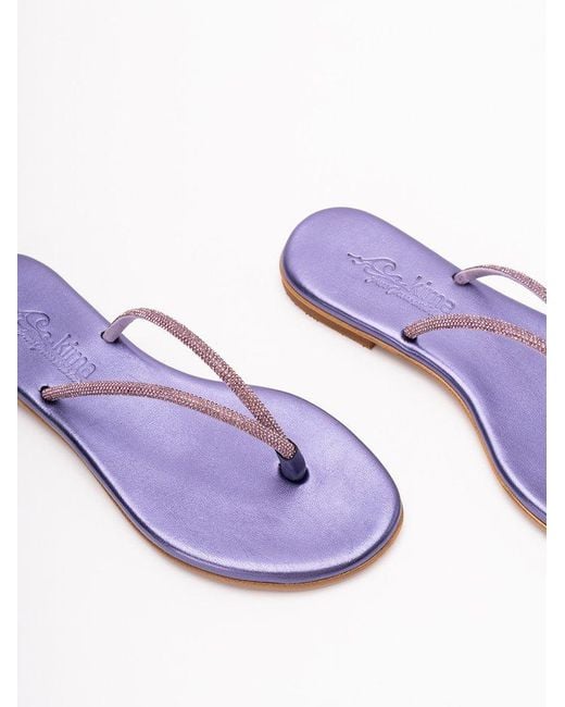 Kima Purple Thong Sandals