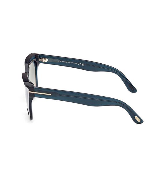 Tom Ford Blue Square Frame Sunglasses