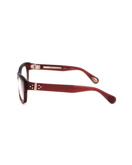 Linda Farrow Black X Ann Demeulemeester Rectangular Frame Glasses for men