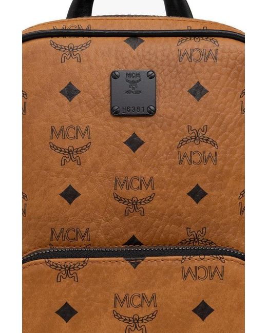 MCM Brown One-shoulder Backpack,