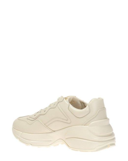 Gucci White Rhyton Sneakers