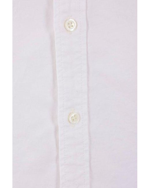 Junya Watanabe White Logo Embroidered Long Sleeved Shirt for men