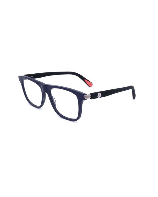 Moncler Black Rectangular Frame Glasses for men