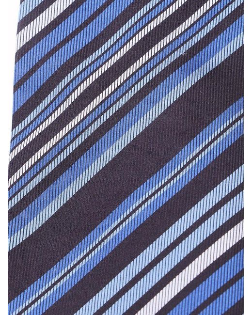 Etro Blue Stripe Patterned Tie for men