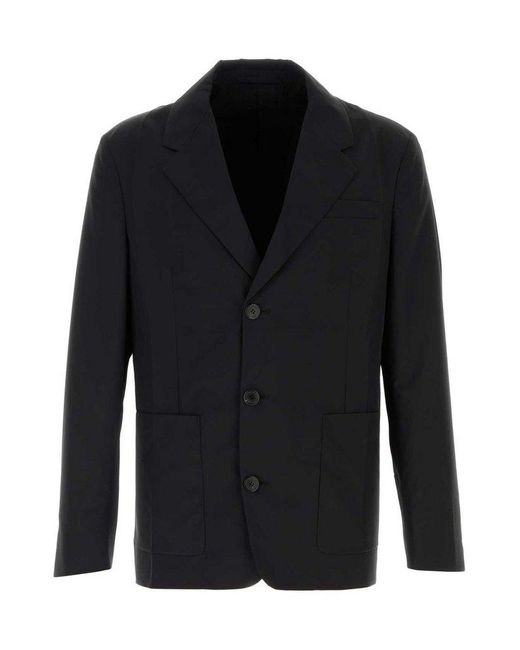 Prada Black Button-Up Tailored Blazer for men