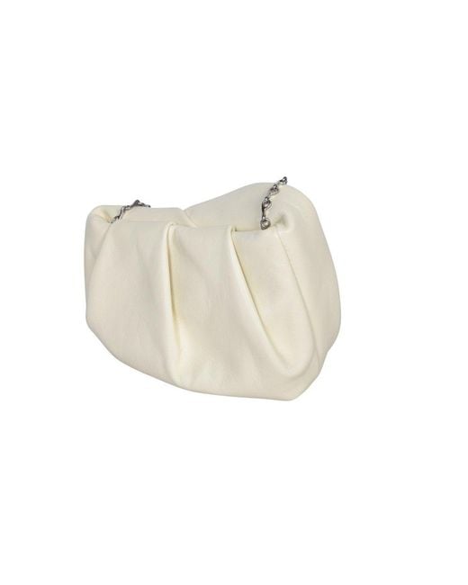 Burberry White 3d Rose Chain-linked Clutch Bag