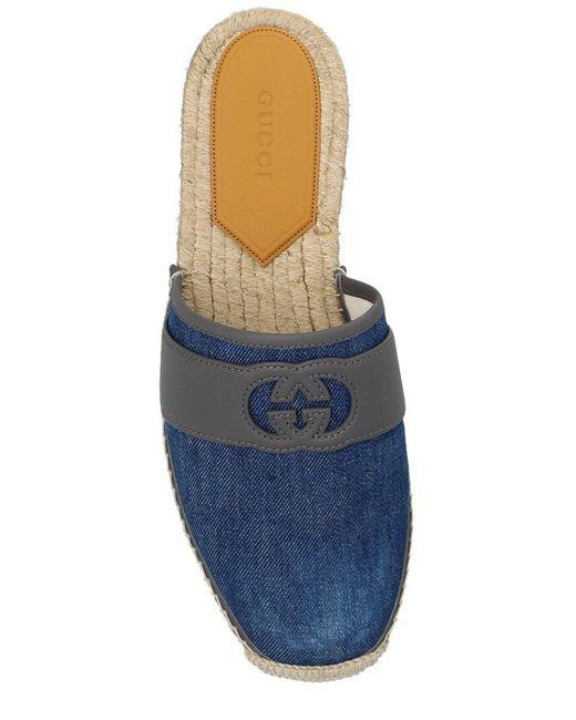 Gucci Blue GG Slip-on Espadrilles for men