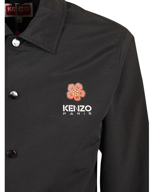 KENZO Black Boke Flower Printed Jacket for men