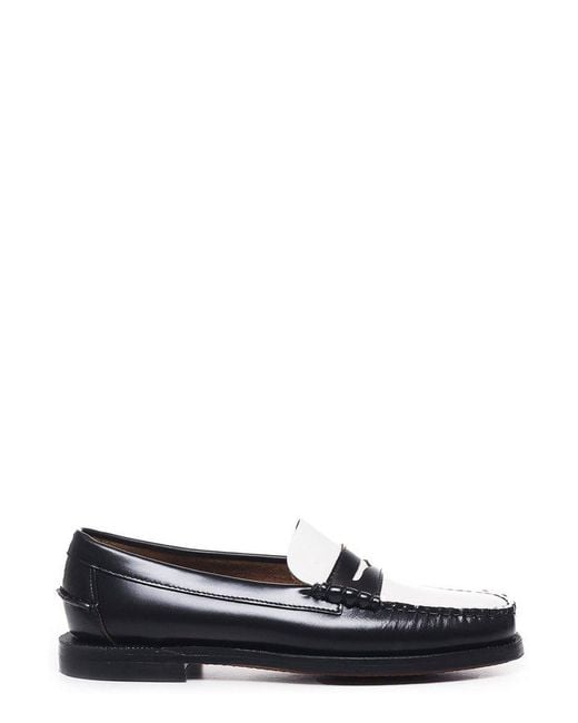 Sebago Black Colour-block Slip-on Loafers