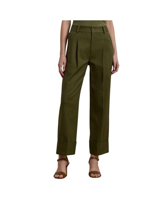 Ralph Lauren Green Zeeya Ankle Flat Front