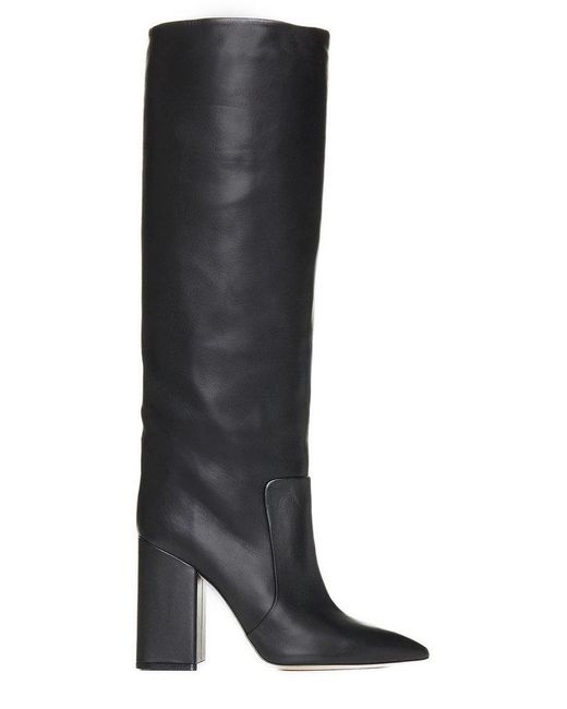 Paris Texas Anja Pointed-toe Knee-high Boots in Black | Lyst