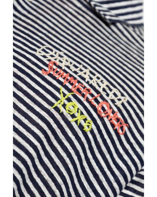 DSquared² Gray Summer Lovers Loose Fit Polo Shirt for men