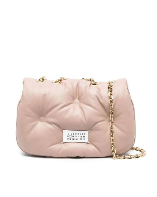 Maison Margiela Pink Glam Slam Flam Medium Shoulder Bag
