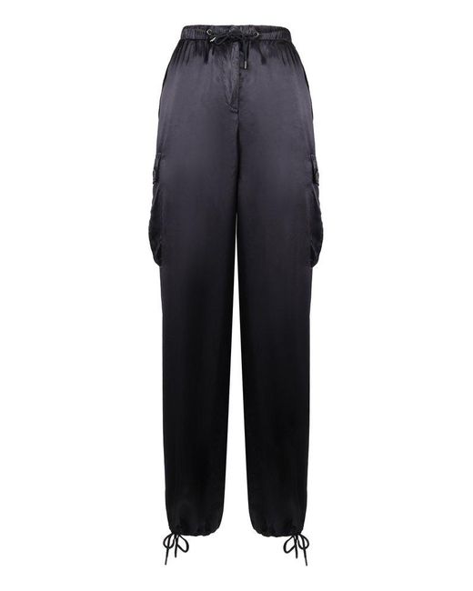 Aspesi Blue Elastic Waist Utility Trousers